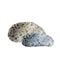 Two natural stone watercolor illustration. Pair of textured pebbles image. Hand drawn group of grey stones.