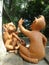 Two Naughty monkey sculpture