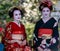 Two nice womans in Maiko kimono dress