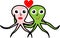 Two octopuses in love for Valentine\'s day