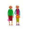 Two old african women, design for any purposes. Senior couple smiling. Retirement age. Happy attractive lifestyle. Female symbol.