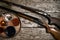 Two old antique shotguns rifle