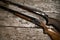 Two old antique shotguns rifle