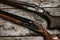 Two old antique shotguns rifle