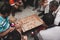 Two old man playing chinese chess xiangqi