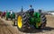 Two old vintage John Deere Tractors at show