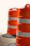 Two Orange Traffic Barrels