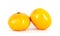 Two oranges on white background