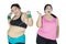 Two overweight women is success to loss weight