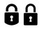 Two padlocks vector icon