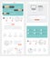 Two page Website design template with concept icons and avatars for business company portfolio