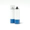 Two paint spray cans with white labels. 3d rendering