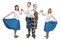 Two pair of dancers of Scottish dance