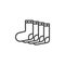 Two pair of socks line icon
