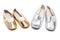 Two pairs ballet baby footwear