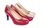 Two Pairs Fashionable Women`s High Heel Pump Shoes