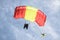 Two Parachutists in Tandem Jump