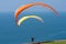 Two paragliders at Torrey Pines Gliderport in La Jolla