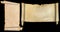 Two parchment scrolls.