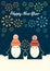 Two penguins happy new year