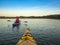 Two people kayaking