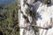 Two people in Montfalco footpath in the mountain