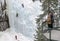 Two people Observing Ice Climbers in Johnston Canyon