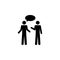 Two people talking icon. Simple glyph, flat vector of People icons for UI and UX, website or mobile application