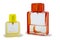 Two perfume bottle isolated