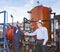 Two petrochemical contractors closing a deal