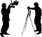 Two photographer silhouettes