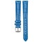 Two-piece narrow blue leather strap for watches