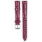 Two-piece narrow burgundy leather strap for watches