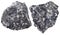 Two pieces of Andesite mineral stone isolated