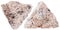 Two pieces of Granite mineral stone isolated