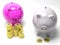 Two Piggybanks Savings Shows American Savings