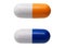 Two pill shaped anti-stress toys