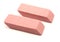 Two pink erasers