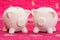 Two plain piggy banks