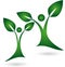 Two plants, trees, naturopath and nature logo