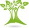 Two plants, trees, naturopath and nature logo