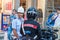 Two policemen working on streets of Florence, Italy