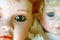 Two Porcelain Dolls with Beautiful Eyes