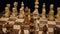 Two Queens Wage War on Spinning Wooden Chess Board