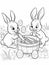 Two Rabbits Playing With a Basket of Eggs