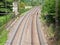 Two rail tracks