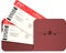 Two realistic airline tickets or boarding pass i