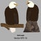 Two realistic American bald eagles sitting on a branch and rock isolated on a gray background