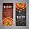 Two Realistic pizza vector flyer banners