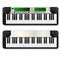 Two realistic synthesizer. vector illustration